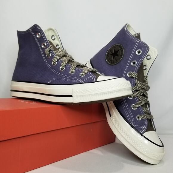 Converse Unisex Chuck 70 Dual Tone Hi Tops Women Size 7.5 Lavender/Ash 08516 NWT - Picture 1 of 6